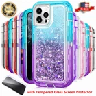 Liquid Glitter Shockproof Defender Case For iPhone 16 15 14 13 12 11 Pro Max XR