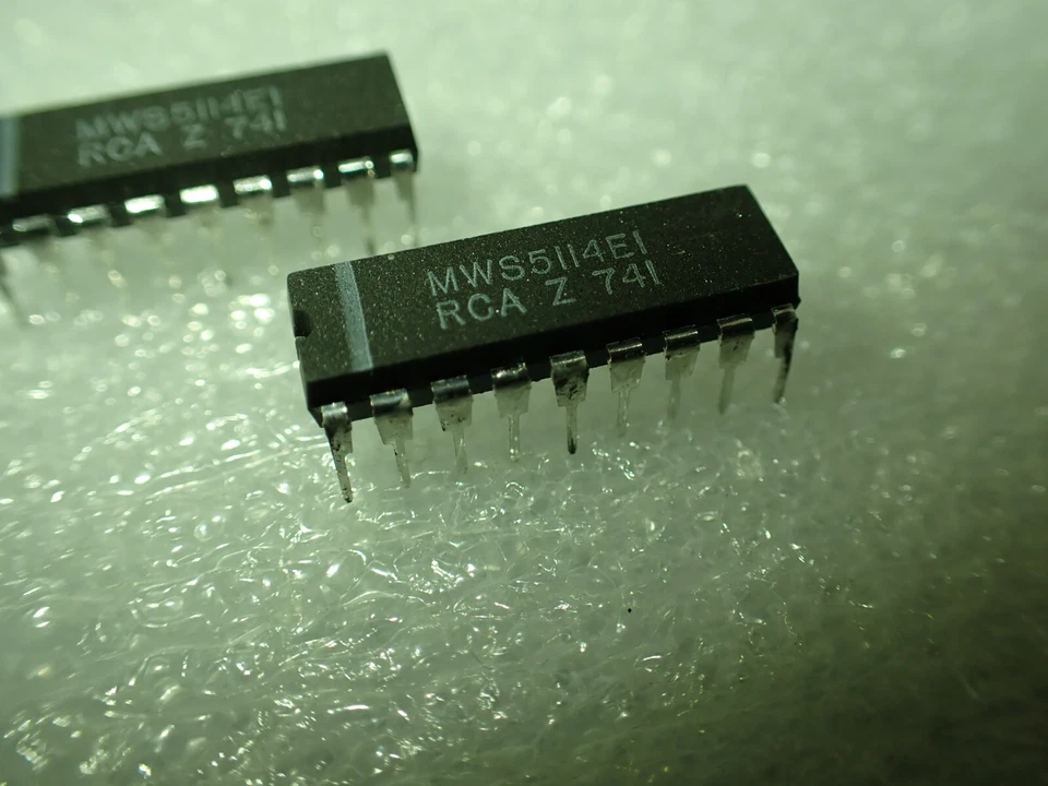 RCA MWS5114E-1 1024-WORD x 4-BIT LSI STATIC RAM SRAM DIP18 VINTAGE ARCADE REPAIR - Image 2 of 4