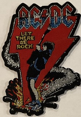 AC/DC - Let There Be Rock 3'' x 4'' Shaped Woven Patch [Hard Rock / Heavy Metal]
