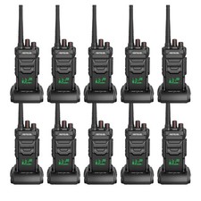 10 Pack RT48H FRS Long Range Walkie Talkies 1500mAh Rechargeable IP67 Waterproof