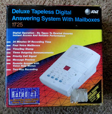 AT T Model 1725 Time Date Stamp Deluxe Digital Answering Machine 4-Mailboxes