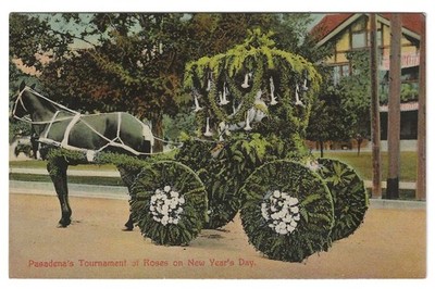 Rose Bowl Parade Float on New Year's Day Pasadena CA-California Vintage Postcard