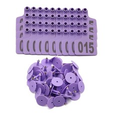 100PCS Cattle Ear Tags Numbered 001-100, Plastic Livestock Animal Ear Tag for...