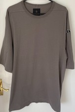 Moncler + Rick Owens Crewneck T-Shirt Taupe Cotton Size S Authentic Genius