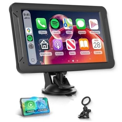 7-Inch HD IPS Portable Carplay Screen for Car, Wireless CarPlay & Android