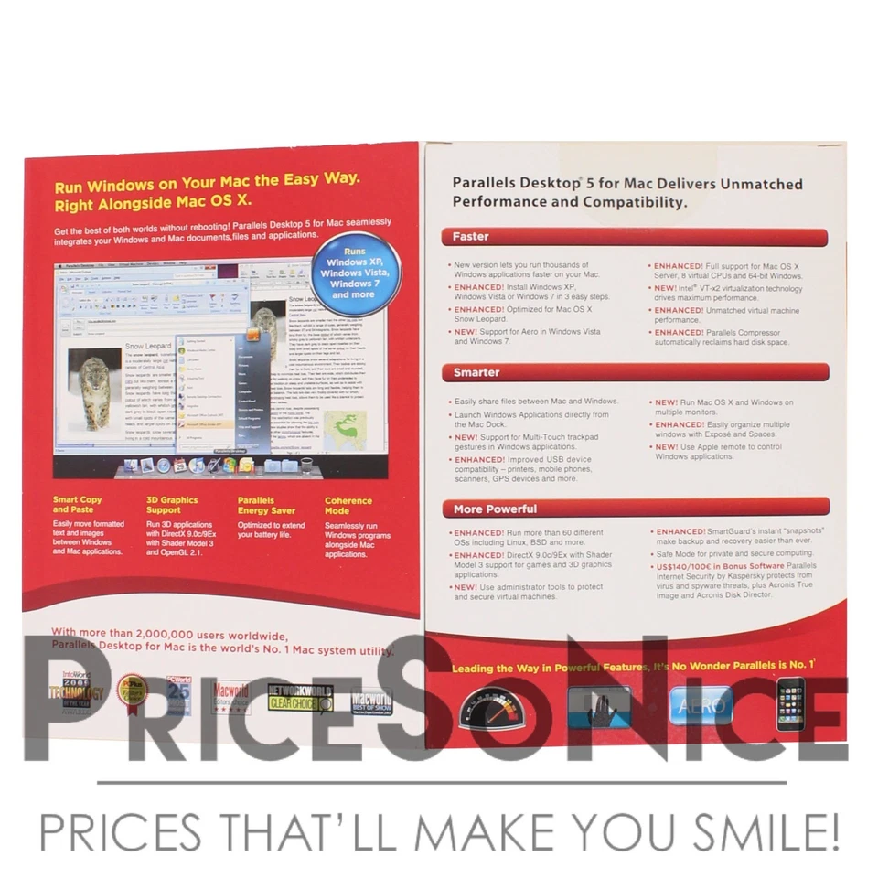 Parallels Desktop 5 for Mac by Nova Development Corp in Retail Box for MAC 10.4 - Image 3 of 3