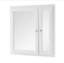 Home Decorator Collection 25" White Finish Medicine Cabinet w Mirror