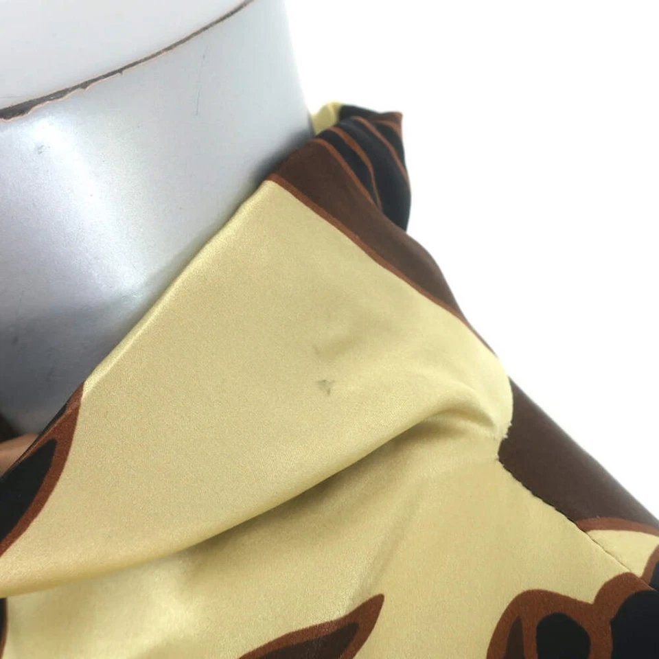 Dries Van Noten Doria Midi Dress Pale Yellow Floral Print Silk Size Extra Small - Image 3 of 4