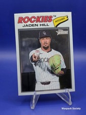 2026 Topps Heritage Jaden Hill White Chrome Short Print Colorado Rockies #26