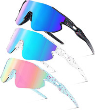 Kids Baseball Sunglasses for Boys Girls Youth Softball Cycling Sports Sunglasses