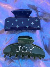 Pair Of Seasonal Winter Holiday Christmas Hair Clips.