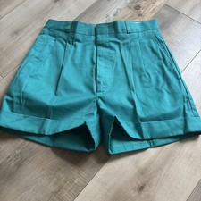 Women  s Vintage Sea Palms By Hartwell Short High Waist Teal Size 13/14 USA Made