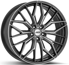 4x Alufelgen AEZ Porto dark Gunmetal/polished 9x19 ET53 LK5 108 19 Zoll Felgen A