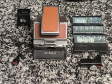 Polaroid SX-70 Land Camera w/ Flashbar II, Flash Mount  Remote Cable   Untested