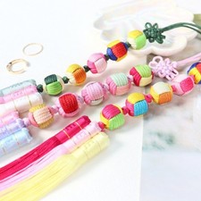 Korean Hanbok Norigae Knot Tassel with Bell Charm, Acrylic, 40cm, Traditional