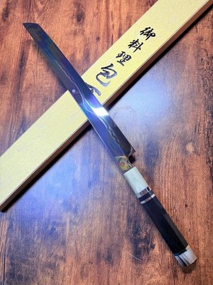 Ikeda Yoshikazu Mizuyaki Japanese Sakimaru Takohiki Knife 305mm White Steel #1