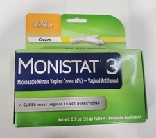 MONISTAT 3 CREAM 3 DAY TREATMENT  0.9 oz EXP 04/2026