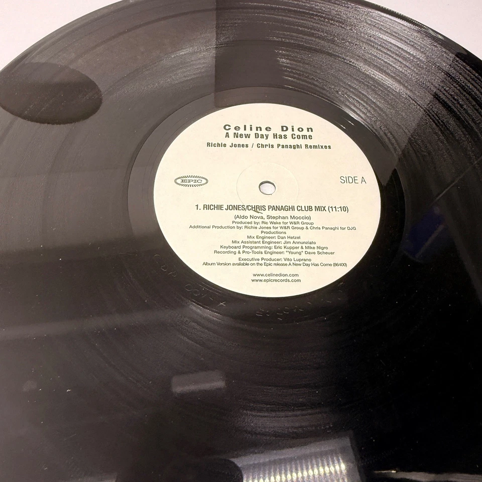 Celine Dion - A New Day Has Come 12" Vinyl Record 1999 Richie Jones Remix Foto 2 de 4