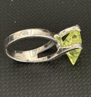 Ladies Sterling Silver 925 ring size 9 Green Quartz stone — photo 4