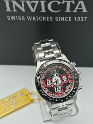 Invicta Speedway Roulette Casino GMT Quartz Black Dial Men's Watch 44643