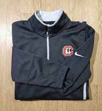 Nike Golf Mens Black Long Sleeve Quarter Zip Therma Fit Jacket Shirt Size Medium