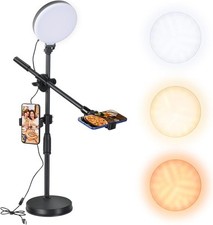 Zoom Lighting for Computer 6'' Ring Light with Stand and Phone Holder Desk Ring