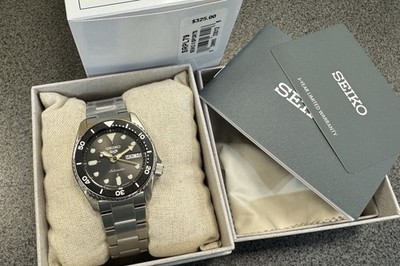 Seiko 5 Five Sports SRPL79 Automatic Mid Size Grey Dial Watch Made