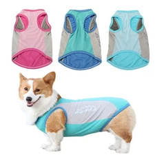Dog Summer Cooling Vest with Reflective Strips Polyester Breathable Comfortable