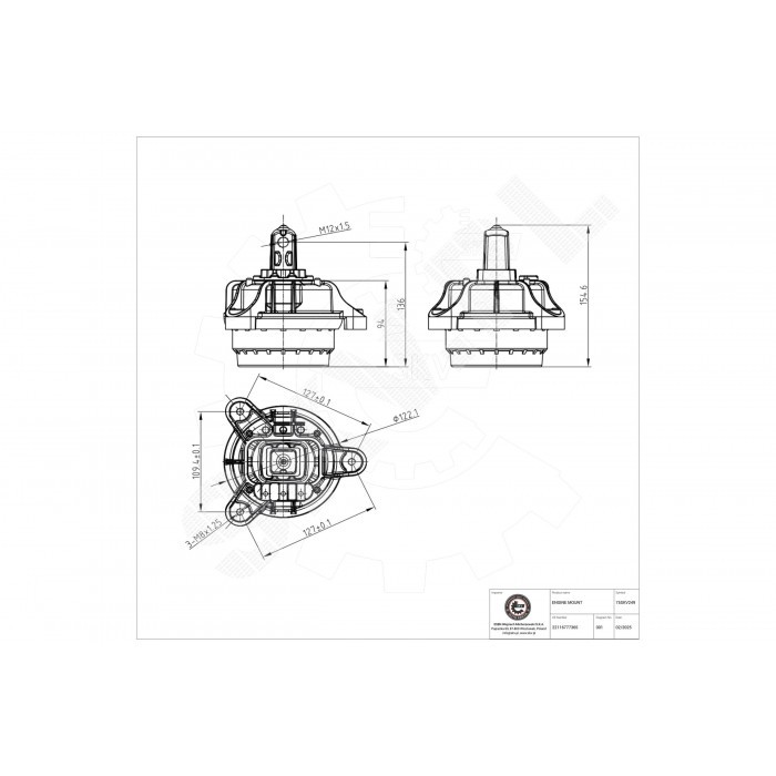 Support Moteur Gauche BMW F10 F01 F12 Résout Vibrations Volant et Secousses Châssis
