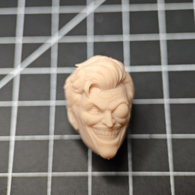 Blank 1/18 1/12 1/10 Comic Joker V1 Unpainted Head Sculpt fit 3.75'' 6'' 7'' Figure