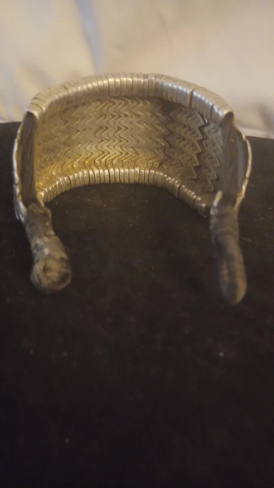 Rajasthan Silver Bazuband Bracelet Hand Crafted - Image 3 of 4