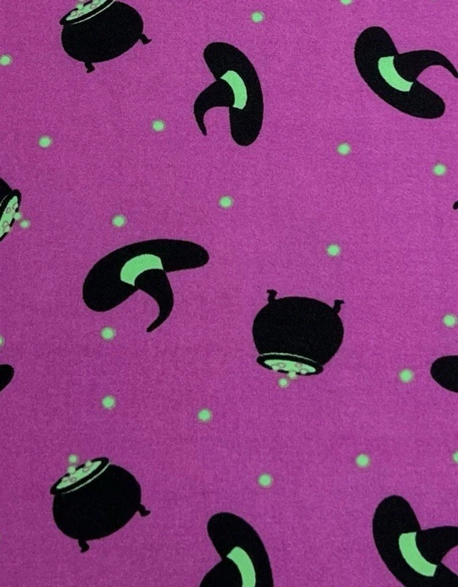 LuLaRoe Leggings TC2 Alto Curvilíneo 2 BRUJA Halloween Noche Sombrero Caldero Brew DOT Foto 2 de 4