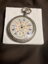 Omega Taschenuhr aus Sammlung 1900 massiv Silber Geh&auml;use Goldschmiede.