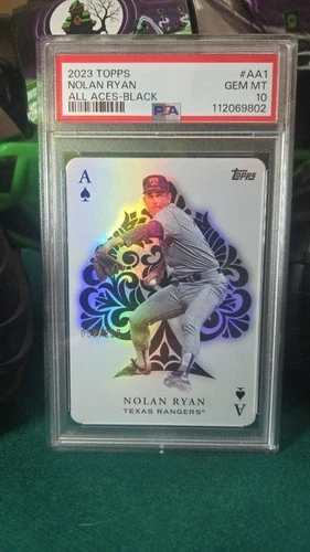 2023 Topps Nolan Ryan All Aces Black PSA 10 GEM MT /299 Low Pop Mint #AA1