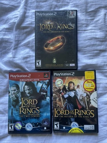 Lord of the Rings Return of the King (PS2 PlayStation 2) Two Towers & Fellowship