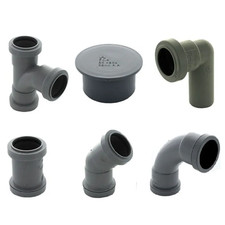 Hunter 32mm Waste Pipe Push Fit Plumbing Fittings Grey Connectors Joints Set