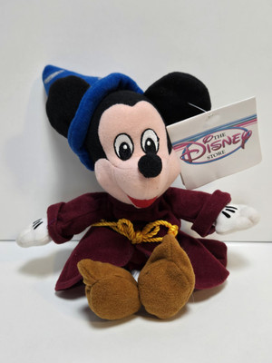 10'' Sorcerer Mickey Bean Bag Official Disney Store Vintage NWT