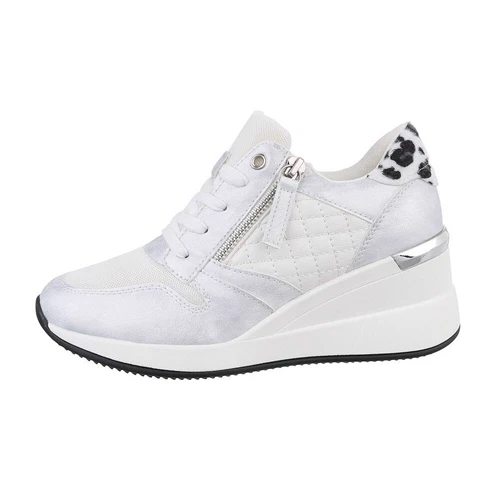Sneakers low women's shoes 2354 Ital design in silver