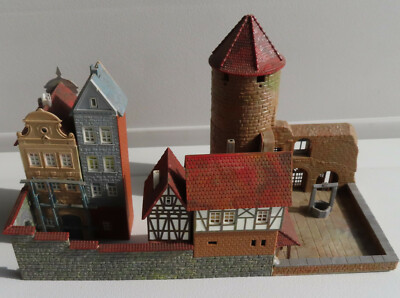 Faller AMS B-929 - Stork Tower with City Wall, 60s Rarity (DBW137)