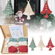 Christmas Tree DIY Kit, Woven Macrame Christmas Trees DIY KIT Wall Hangings JQ
