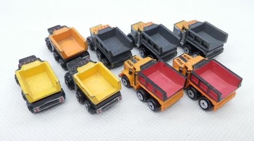 Micro Machines Dump Trucks x8 - Black. Grey, & Orange Dump Truck - Picture 2 of 2