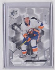 2020-21 UPPER DECK SPX BASE CARD INSERT/299 MATHEW BARZAL #37 NEW YORK ISLANDERS
