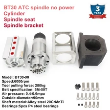 ATC No Power BT30 Spindle 5 Bearing 6000RPM Automatic Tool Change+Cylinder+Clamp