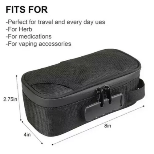 Smell Proof Stash Bag Carbon Lined stash Bag Lock Discreet Secure Rolling Box - Picture 12 of 12