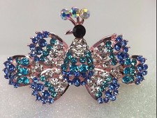 Peacock Hair Clips Barrette women Multi color beauty Accessories Ornamental nice