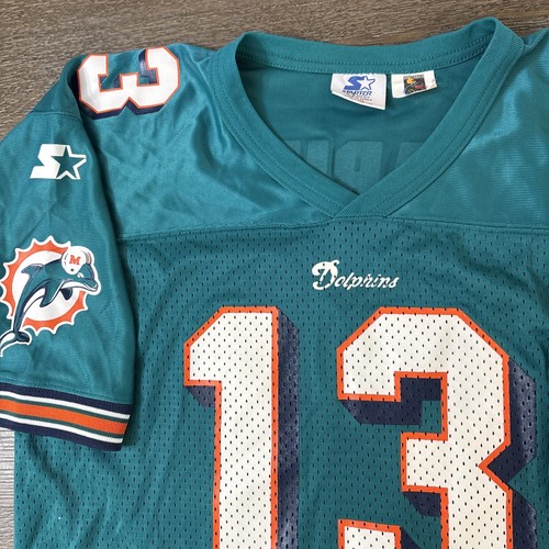 Vintage L/XL 90s Starter Dan Marino Miami Dolphins Quarterback 13 Mesh Jersery