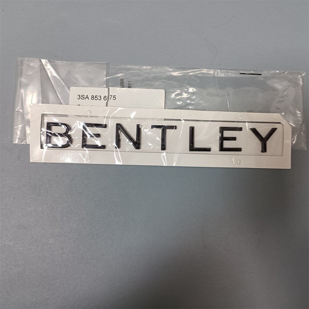 For Bentley Continental GT GTC Script Emblem Rear Gloss Black Badge | eBay