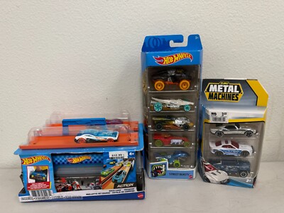Hot Wheels Race Case Track Set With 2 Hot Wheels Cars & Zuru Metal Machines Car