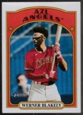 2021 Topps Heritage Minors #68 Werner Blakely Angels Card