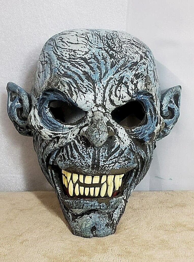 Blue Demon Rotted Spirit Halloween Monster Mask Teeth Strap Hinged